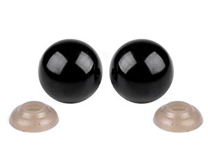 18mm Premium Black Safety Eyes with Washers for DIY Doll Making, Crochet Toys, and Plush Crafts