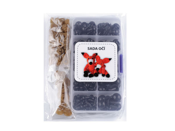 142-Set Black Safety Eyes Kit for Amigurumi, Crochet, and Stuffed Dolls - Assorted Sizes 6mm to 12mm with Washers and Storage Box