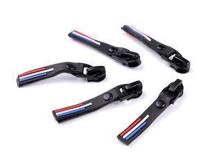 Premium No. 6 Metal Zipper Slider with Silicone Puller for Continuous Nylon and Spiral Zippers - Black