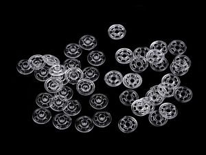 Transparent Plastic Sew-On Snap Fasteners | Ø7 mm Mini Press Studs