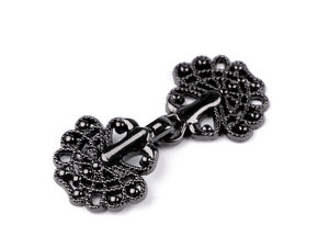 Premium Decorative Filigree Clasp Fastener - Two-Part Sew-On Metal Buckle