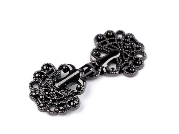 Premium Decorative Filigree Clasp Fastener - Two-Part Sew-On Metal Buckle
