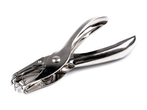 Heavy-Duty 6mm Single Hole Punch Pliers - Premium Nickel-Plated Hand Puncher for Leather, Cardboard, Paper & Crafting