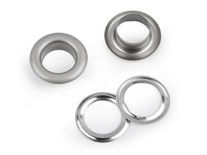 Premium Rustproof Metal Eyelets with Washers - 10mm Matte Nickel Grommets for Apparel, Bags, and Crafts