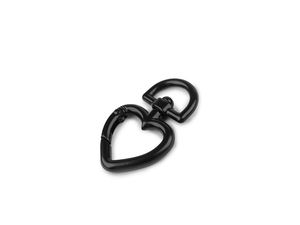 Premium Heart-Shaped Metal Snap Swivel Carabiner Hook for 15mm Straps