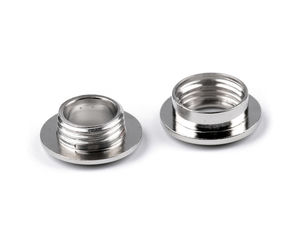 Nickel Screw Back Eyelet - Inner Ø8 mm / Outer Ø16 mm | Metal Grommet for Leathercraft, Bags & Belts