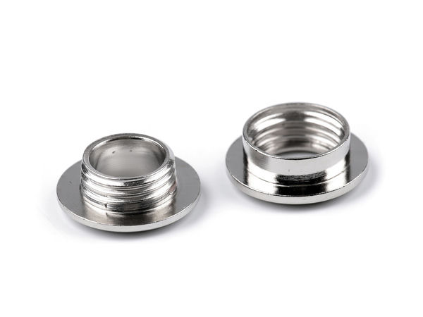 Nickel Screw Back Eyelet - Inner Ø8 mm / Outer Ø16 mm | Metal Grommet for Leathercraft, Bags & Belts