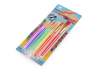Premium Multi-Purpose Craft & Painting Brush Set with Colorful Handles - 6-Piece Assortment for DIY Art, Painting, and Gluing