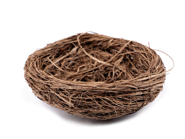 Handmade Natural Wicker Nest for Spring & Easter Crafts, Decorative Twig Bird Nest (11 cm)