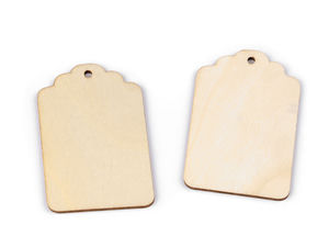 Premium Natural Light Wooden Label Tags for DIY Crafting, Painting & Decorating
