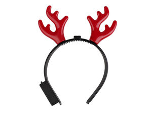 LED Light-Up Devil Horns & Flashing Antlers Headband - Red