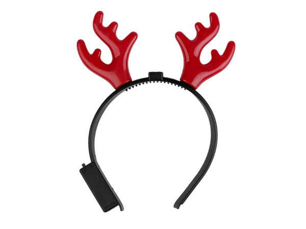 LED Light-Up Devil Horns & Flashing Antlers Headband - Red