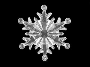Transparent Hanging Decorative Snowflakes - Ice Effect Christmas Ornaments with Eyelets (Ø 10 cm & 11 cm)