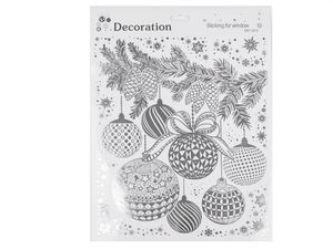 Self-Adhesive Metallic Christmas Window Stickers - Holiday Decals for Windows and Mirrors