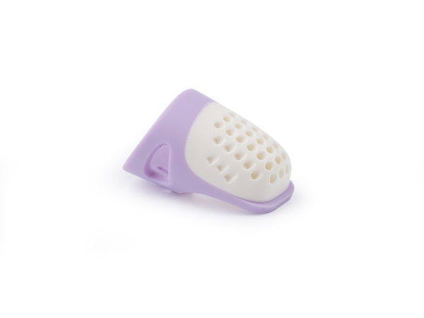 Premium Ergonomic Silicone Thimble with Hard Protective Tip - Non-Slip Finger Protector for Hand Sewing, Quilting, and Needlework
