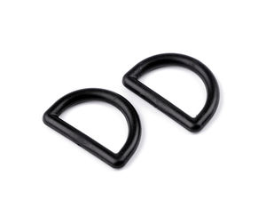 Premium Black Plastic D-Ring Buckle (25mm / 1-Inch) – Lightweight Strap Connector for Bags, Backpacks, and Haberdashery