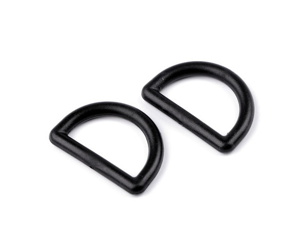 Premium Black Plastic D-Ring Buckle (25mm / 1-Inch) – Lightweight Strap Connector for Bags, Backpacks, and Haberdashery