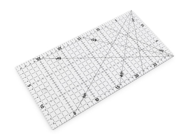 Professional Acrylic Patchwork & Quilting Ruler 15x30 cm - Clear Precision Grid for Sewing, Crafts & Scrapbooking