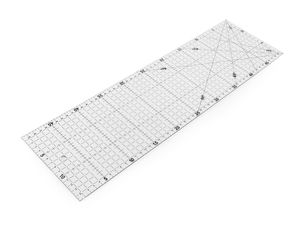 Professional Acrylic Patchwork & Quilting Ruler (15x50 cm) - Heavy-Duty Transparent Metric Grid for Sewing, Scrapbooking, and Precision Crafts