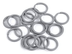 Premium Flat Metal Key Ring (30mm) - Durable Square Profile Split Ring Hardware for Keychains, Pendants, Bags, and Crafting