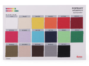 Premium Cotton Webbing Color Card - Professional Haberdashery Sample & Color Reference Guide