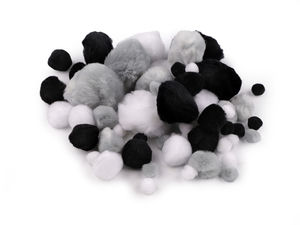 Premium Craft Pom Poms - Mixed Sizes Assortment for Haberdashery, DIY Accessories & Clothes Decoration