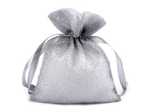 Glitter Organza Gift Bags 10x13cm with Satin Drawstrings - Sparkly Jewelry & Favor Pouches for Weddings, Parties, and Crafts