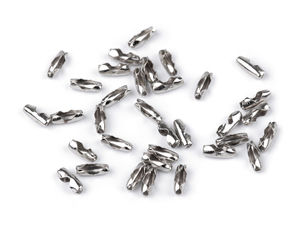 Premium Nickel Ball Chain Connector Clips (3x8 mm) for 2 mm Chains
