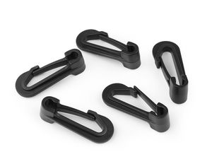 Premium 5mm Plastic Snap Hook - Heavy-Duty Non-Swivel Carabiner for Backpacks, Bags, and Outdoor Gear