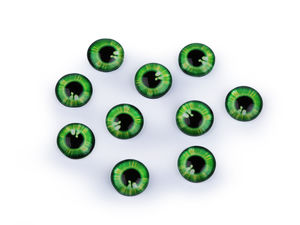 Realistic Glass Eyes Cabochons for DIY Crafts, Doll Making, and Jewelry Design - 10mm & 12mm