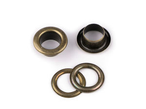Premium 10mm Metal Eyelets and Washers for Leathercraft & Bags, Vintage Brass