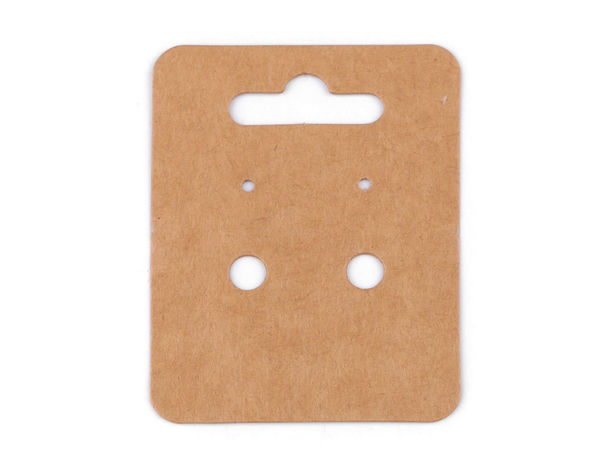 Premium Kraft Paper Earring Display Cards (5 x 6.5 cm) - Natural Brown Jewelry Presentation Tags