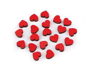 Premium Mini Wooden Hearts for Crafting & Scrapbooking - 10mm Glue-On Flatback Hearts
