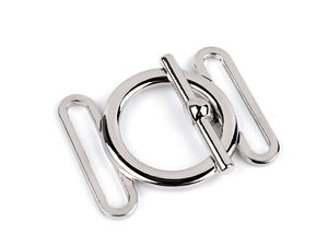 Premium Metal Toggle Clasp Fastening, 30mm Inner Width - Elegant Decorative T-Bar Fastener for Swimwear, Belts, Cardigans, and Jackets