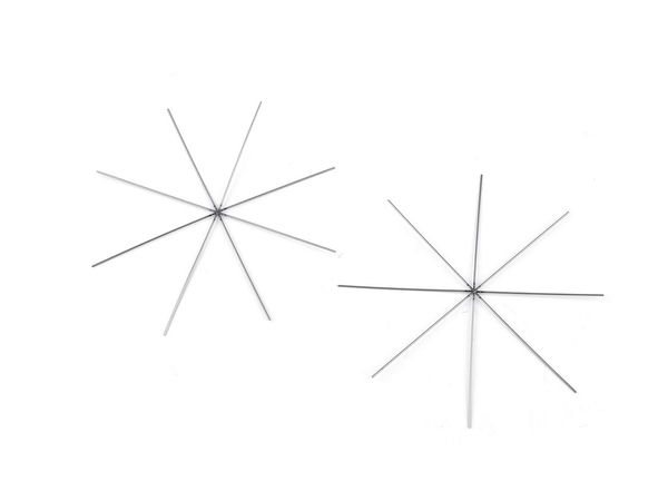Premium Wire Snowflake & Star Beading Base - 8-Ray DIY Christmas Ornament Frames