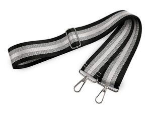 Adjustable 5cm Wide Glitter Stripe Bag Strap with Metal Carabiners - Premium Replacement Shoulder Strap for Handbags & Purses