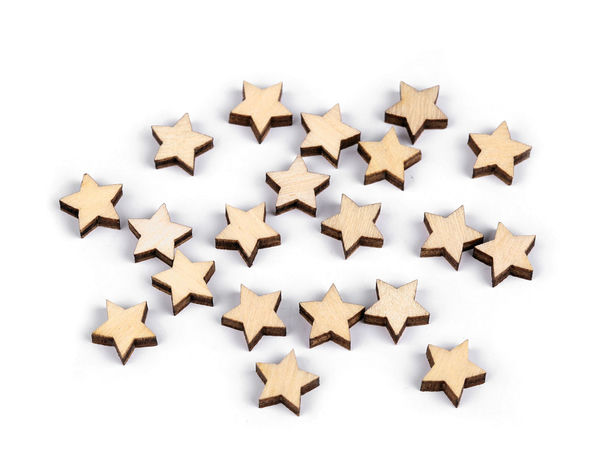 Premium Mini Wooden Stars (10mm) - Natural Wood Cutouts for Crafting, Table Scatter, Scrapbooking, and DIY Projects