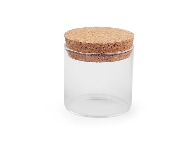 Clear Round Mini Glass Jars with Natural Cork Lids - Premium Storage Vials for Crafts, Favors, and Home Decor