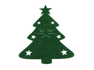 Premium Felt Christmas Cutlery Holders - Holiday Table Decoration (Tree & Angel Designs)