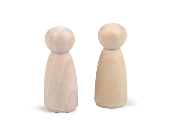 Natural Wood Peg Doll Bodies for DIY Arts, Crafts, and Board Game Figurines (22x53 mm)