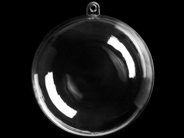 Clear Acrylic Fillable Ball Ornament - 14cm Large Transparent Craft Sphere for DIY Decorations, Holiday Crafts, and Creative Gift Wrapping