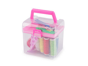 Premium Sewing Kit in Organized Storage Box - Portable Sewing Set with 12 Threads, Tape Measure, Needles, and Snips