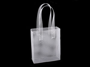 White Plastic Canvas Grid for DIY Handbag & Purse Making - 20x24x8cm Pre-Shaped Mesh Template