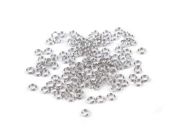 High-Strength 4mm Double Split Rings - Premium Metal Connecting Jump Rings for Jewelry Making, Charms, Keychains, and Crafts (20g Pack)