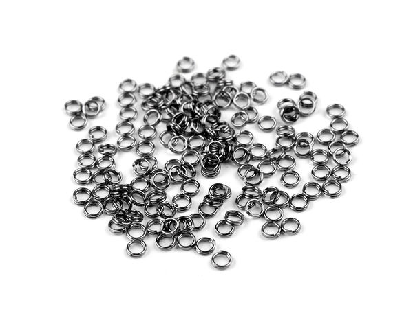 High-Strength 4mm Double Split Rings - Premium Metal Connecting Jump Rings for Jewelry Making, Charms, Keychains, and Crafts (20g Pack)