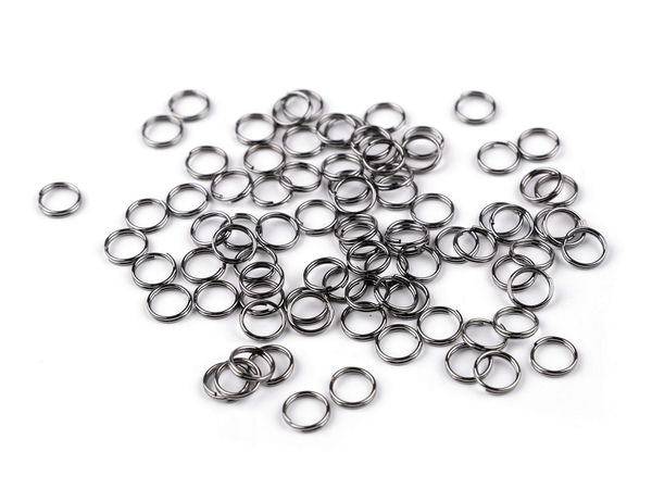 Premium Double Split Jump Rings (8mm) - Heavy-Duty Metal Connecting Rings for Jewelry Making, Haberdashery, and Crafts (Approx. 140-Pack)