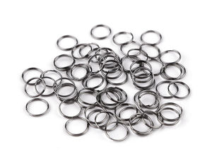 Premium Metal Double Split Rings (12mm) - Durable Connector Jump Rings for Haberdashery and Jewelry Making