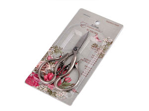 Vintage-Style Decorated Embroidery Scissors - Precision Compact Shears for Needlework, Crafting, and Scrapbooking