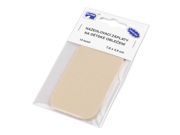 Premium Rectangular Cotton Iron-On Patches (7.6 x 4.9 cm) – 10-Pack