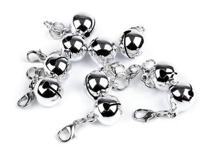 Metal Jingle Bells with Lobster Clasp - Ø13 mm Mini Craft Charm Bells